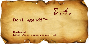 Dobi Agenór névjegykártya